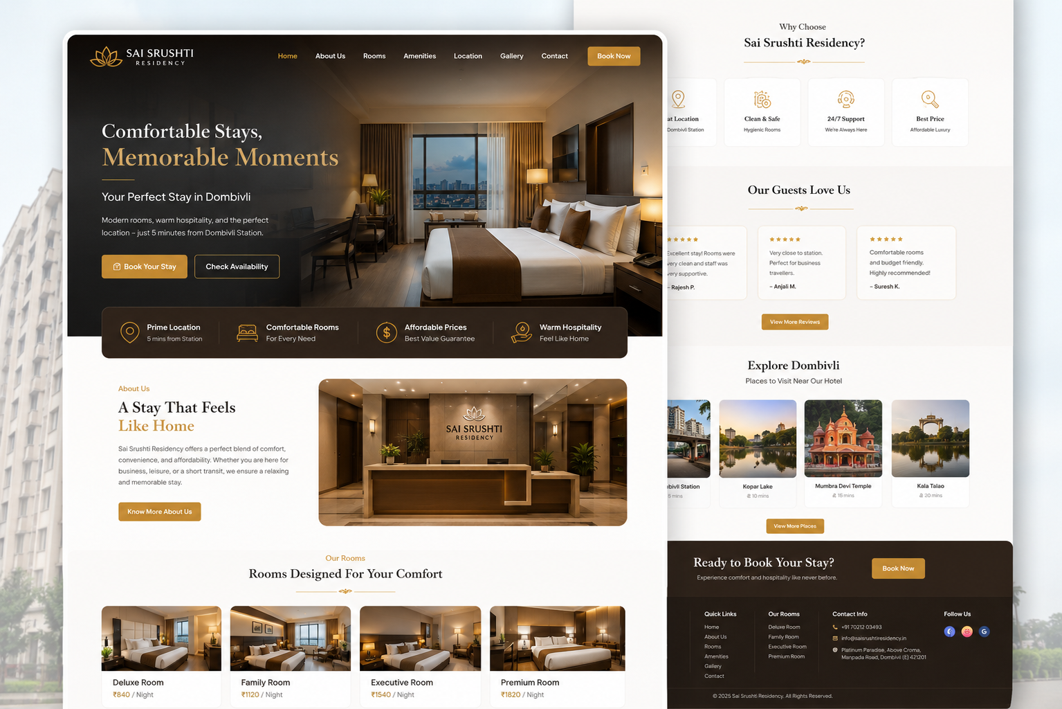 Hospitality Website & Social Presence
